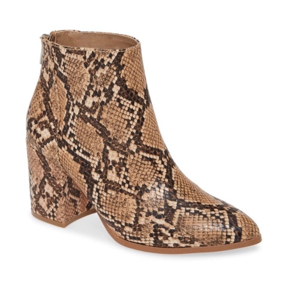Steve Madden Shoes - Steve Madden Julianne Tan Snake Booties